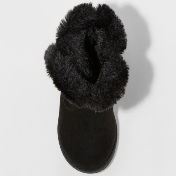 Toddler Girls' Katrina Fleece Fashion Boots Black* - Picture 3 of 3